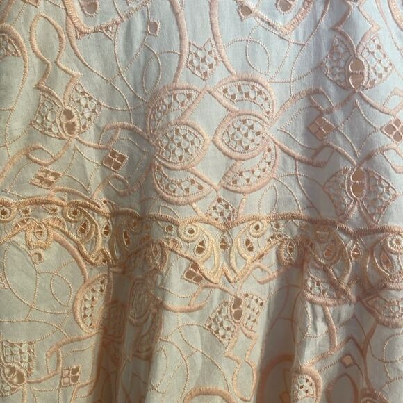 Jonathan Simkhai A-Line Lace Mini Dress Peach - Picture 7 of 8